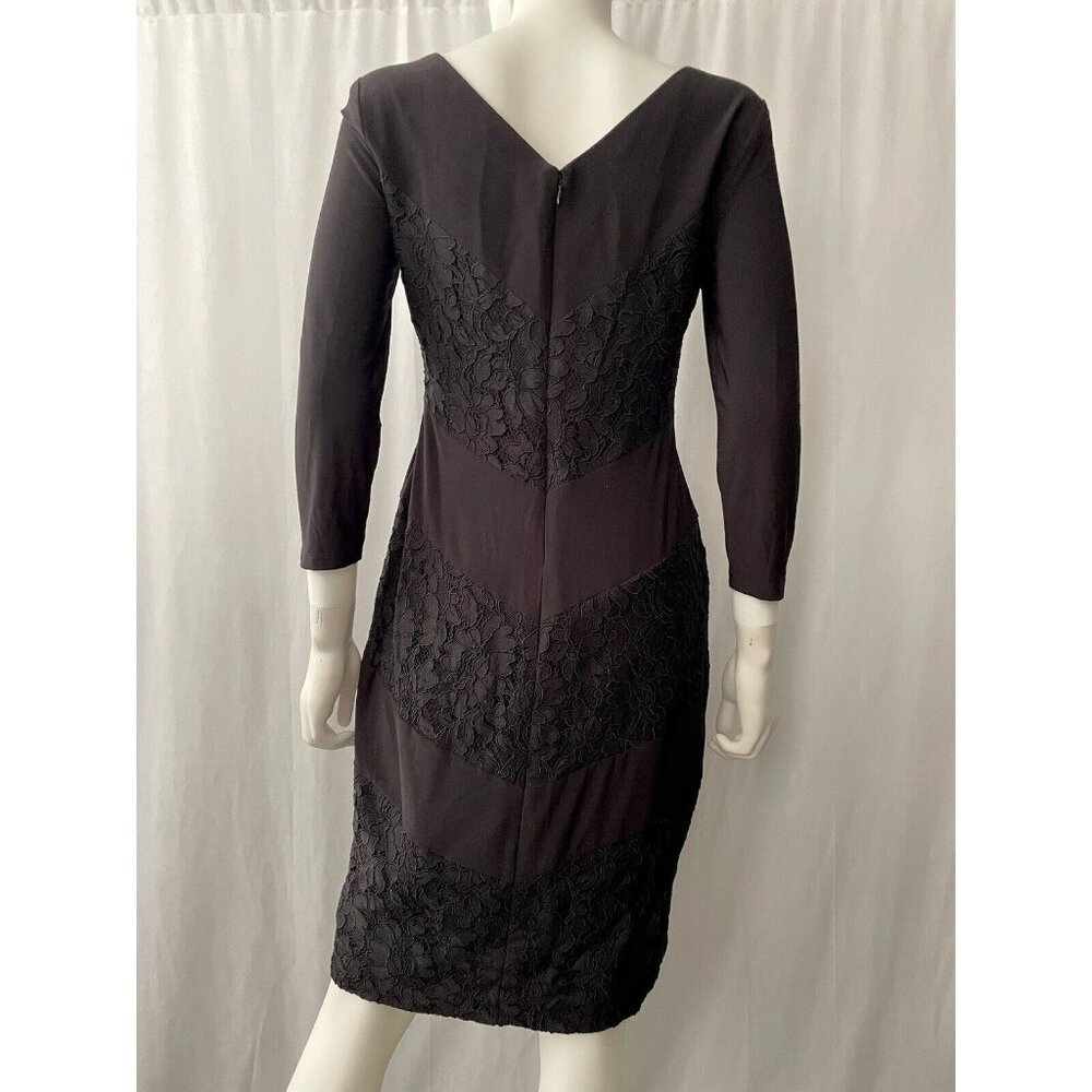 Ralph Lauren Women's Dress Black A-Line Cocktail V-Neck Size 6 - Picture 6 of 8